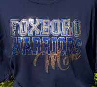 * Foxboro Mom Sparkle Bling Champion Crewneck sweatshirt - No logo