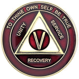 Fancy Medallion - AA - Burgundy and Pearl