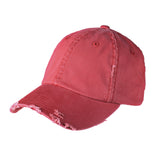 Distressed Low Profile Hat with Leather Patch