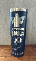 Foxboro Warriors Lacrosse Skinny Travel Tumbler 20 oz.