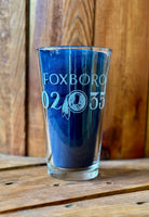 Foxboro 02035 engraved 16 oz pint glass