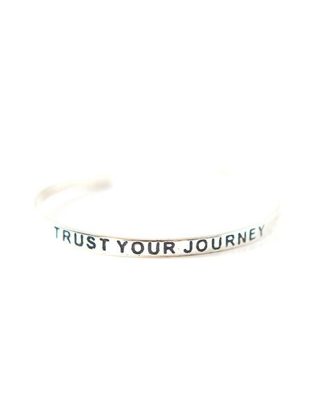 Trust Your Journey Cuff - Silver