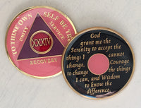 Fancy Medallion - AA - Pink with Purple